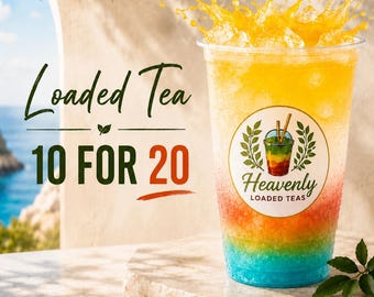New! 10 Pack Loaded Tea To Go At Home ( ZERO Sugar ) Fills 32 Oz | Keto Friendly Full of flavor Nutrition + ENERGY | Sugar Free Teas