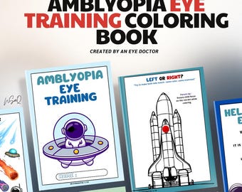 Amblyopia Eye Training Workbook | Space Visual Focus Game (PDF)