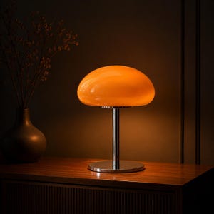 Cloud Table Lamp, Cream Yellow Bedside Lamp, Modern Glass Nightstand Light, Dimmable Touch Lamp, Minimalist Bedroom Decor