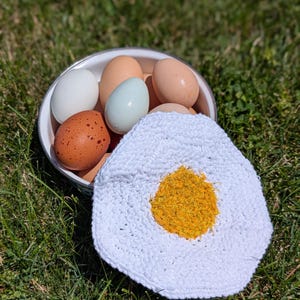 Egg Washcloth Knitting Pattern: Farmhouse Kitchen Decor (PDF Pattern)