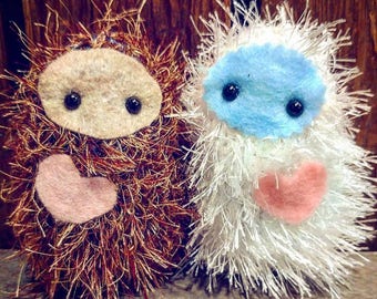 PATTERN ONLY: Squatchie!!  diy knit your own Bigfoot Sasquatch Yeti little stuffed animal friend