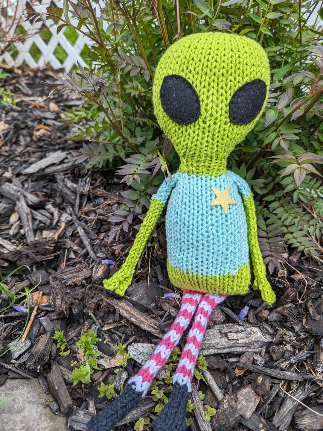 Meet Nebula - Hand Knit Alien Soft Toy Friend - 100% Cotton Original ...