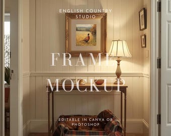 Country House Hallway | Square Frame Mockup | Canva Template | Photoshop | English Country Style