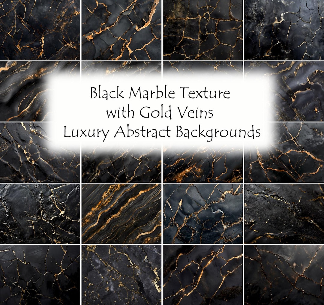 Black Marble Texture With Gold Veins – 20JPG | Luxury Abstract ...
