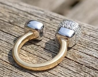 18K Gold Plated Italian Design Luxury Ring without stone