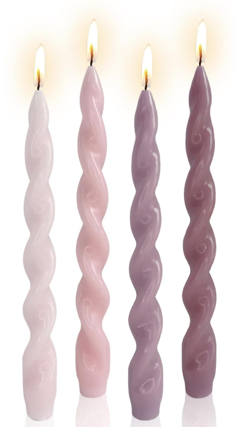 candlesartUS Gradient Twist Taper Candles