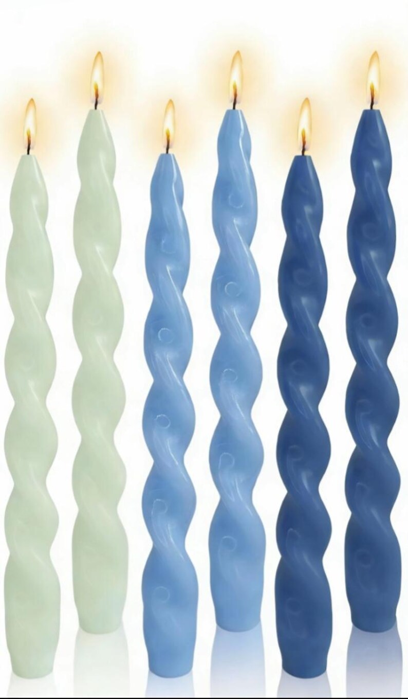 candlesartUS Gradient Twist Taper Candles - Thumbnail 2