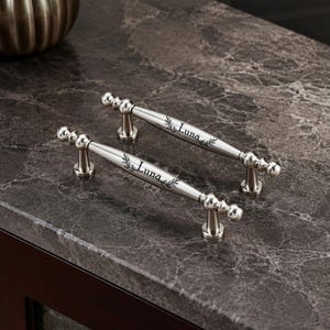 Silver Brass Dresser Pull: French Cabinet Handle for Wardrobe Showcase