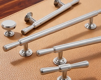 Chromed Furniture Pulls, Brass Cupboard Handles, Modern Hardware Knob Pulls