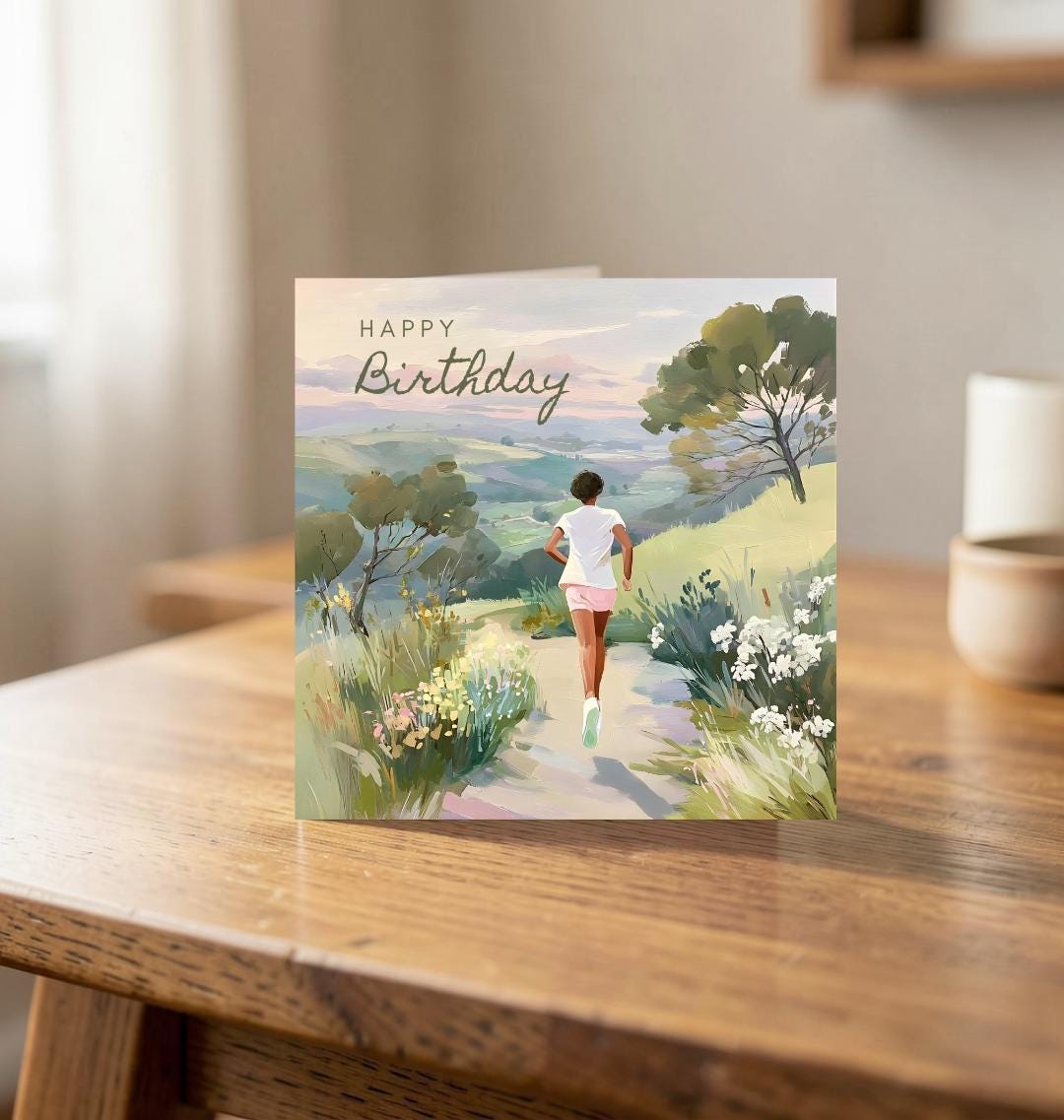 Birthday Card for Runners | Another Mile Marker | Printable Digital ...