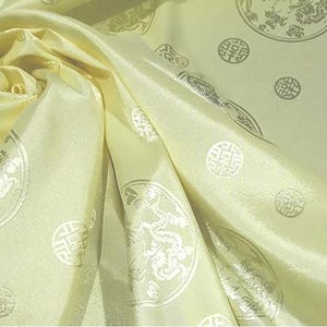 Multicolors Chinese Double Dragon Circle Lucky Tatoo Jacquard Fabric |Sold By The Yard|Free shipping Kongfu Suit Upholstery Sewing