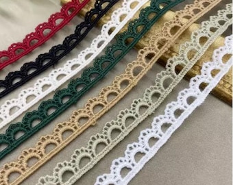 Multicolors 1cm Exquisite water soluble lace three-dimensional wedding Upholstery Bra Dress accessories Sold by 3 yds trimming Doll