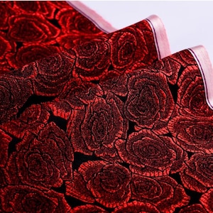 Rose Brocade Fabric: Chinese Vintage Silk Tapestry, Cheongsam Cloth