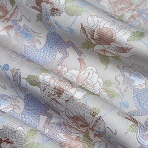 Kirin Peony Jacquard Song Brocade Fabric Parent-child Clothing Design Fabric，sold by yard