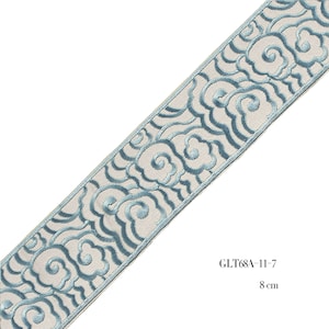 Chinese Xiangyun Beautiful Implication Embroidered Ribbon Curtain Pillow Clothing Home Decoration Fabric Ribbon