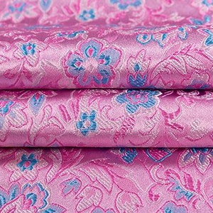 Chinese Ancient folk Flower Brocade,Tapestry Satin Cloth Coat Cospaly Upholstery Fabric By The Yard,29W Sewing Lilac Doll Stage image 7
