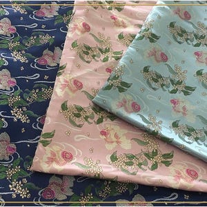 Osmanthus Goldfish Jacquard Song Brocade Fabric Colorful Handmade Creative Design Fabric,Sold By 0.5 Yard