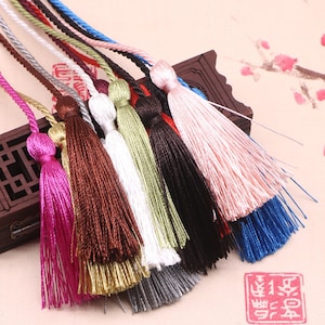 56colors long tie rope double head fringe belt Clothing accessories Curtain tie tassel sewing stage bookmark cosplay fan doll home decor
