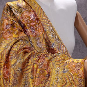 Exquisite Chinese Dragon Jacquard Brocade Fabric Soft Skin-Friendly Clothing Design Fabric，Sold By 0.5 Yard