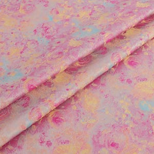 Unique Jacquard Song Brocade Brocade Fabric Fashion Personality Dress Design Fabric，Sold By 0.5 Yard