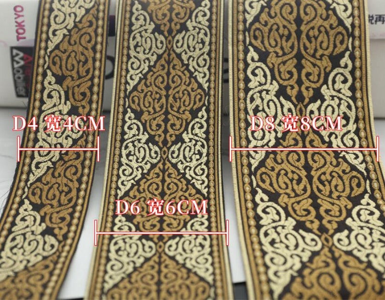 3 Patterns Chinese style curtain lifting lace webbing throw pillow cushion clothing lace Hanfu stitching small edge Sold By Yard Sewing image 2