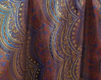 European art style paisley Brocade fabric suit vest stage clothing yarn-dyed Dressmaking, Cheongsam, Fashion & Interior Design sold by yard