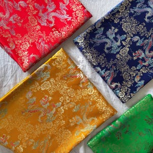 1.5 M Width Dragon Jacquard Fabric Chinese Style Unique Design Handmade Fabric, Sold By 0.5 Yard