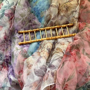Bright Flower Printed Organza Fabric Lightweight Breathable Handmade DIY Design Yarn Fabric,sold by yard