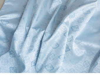 wide brocade,3 Colors Auspicious Clouds Jacquard Brocade Fabric Soft Skin-friendly Clothing Fabric