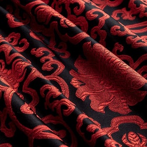 Multicolors Chinese Retro Tibet Wealth Brocade ,Asian Cloth Sewing Jacquard fabric Stage Upholstery Fabric Sold By Yard Blue Black Red