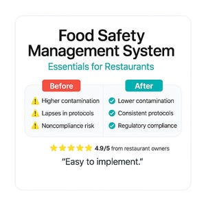 System zarządzania bezpieczeństwem żywności dla restauracji – szablony HACCP zgodne z FDA i Kodeksem Zdrowia zdjęcie 2