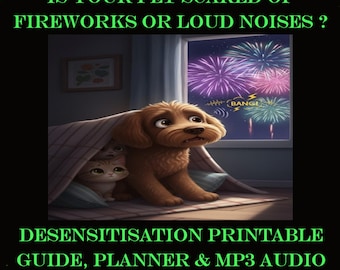 Pet Noise Desensitization MP3 Bundle: Fireworks, Thunder + Guide (Digital Download)