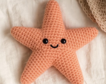 Starfish Crochet Pattern PDF, Easy Amigurumi Plushie, Ocean Animal Toy Tutorial, Beginner Download