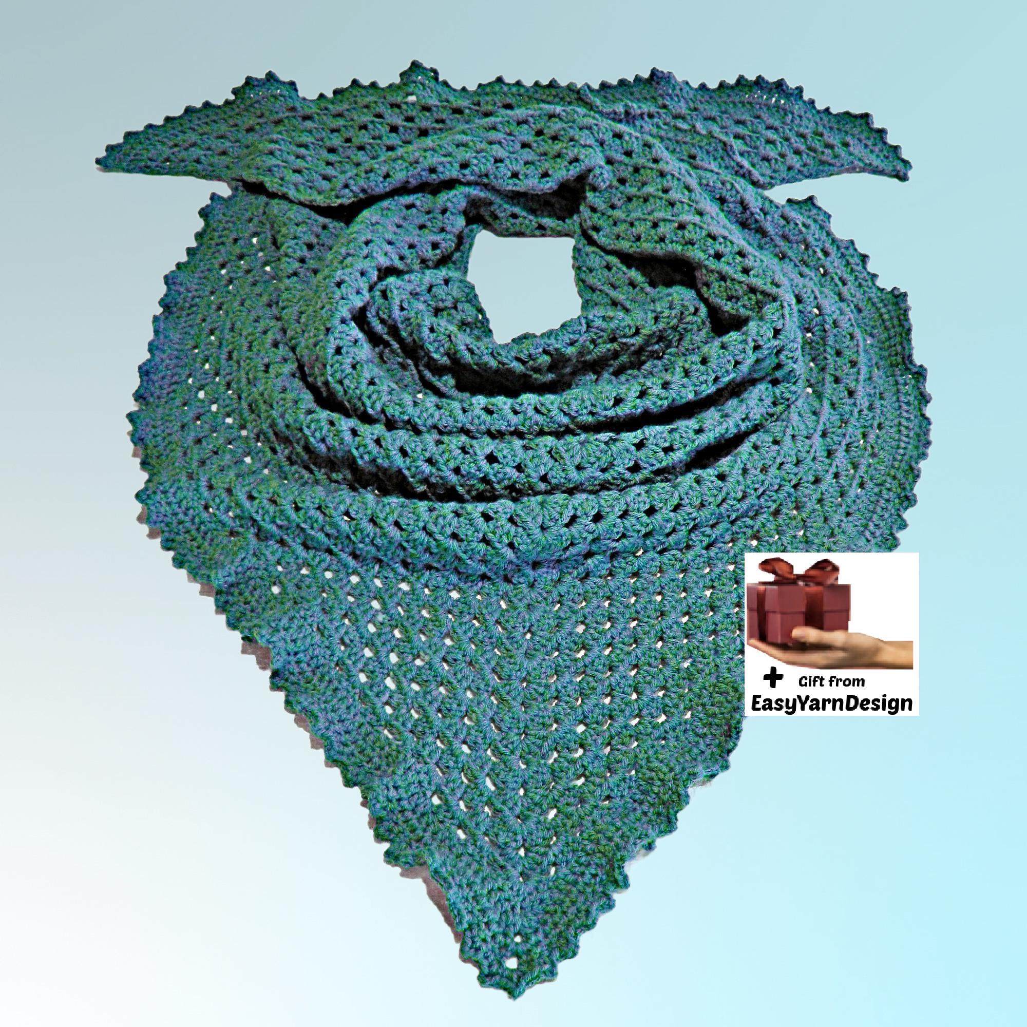 RETIREMENT-SALE*** Crochet Triangle Shawl Pattern PDF – Easy Boho Lacy ...