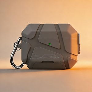 Funda/cubierta personalizada gris de material PC para AirPods Pro con soporte y clip/Varios colores - Funda de regalo significativa/Para AirPods 1 2 3 4 Pro2 3