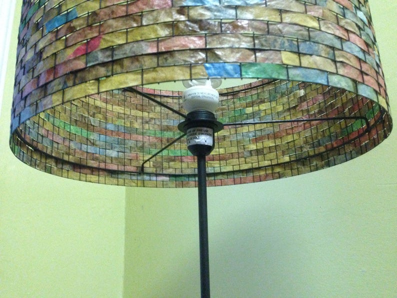 Floor Lamp Unique Lampshade Coffee Filter Lampada