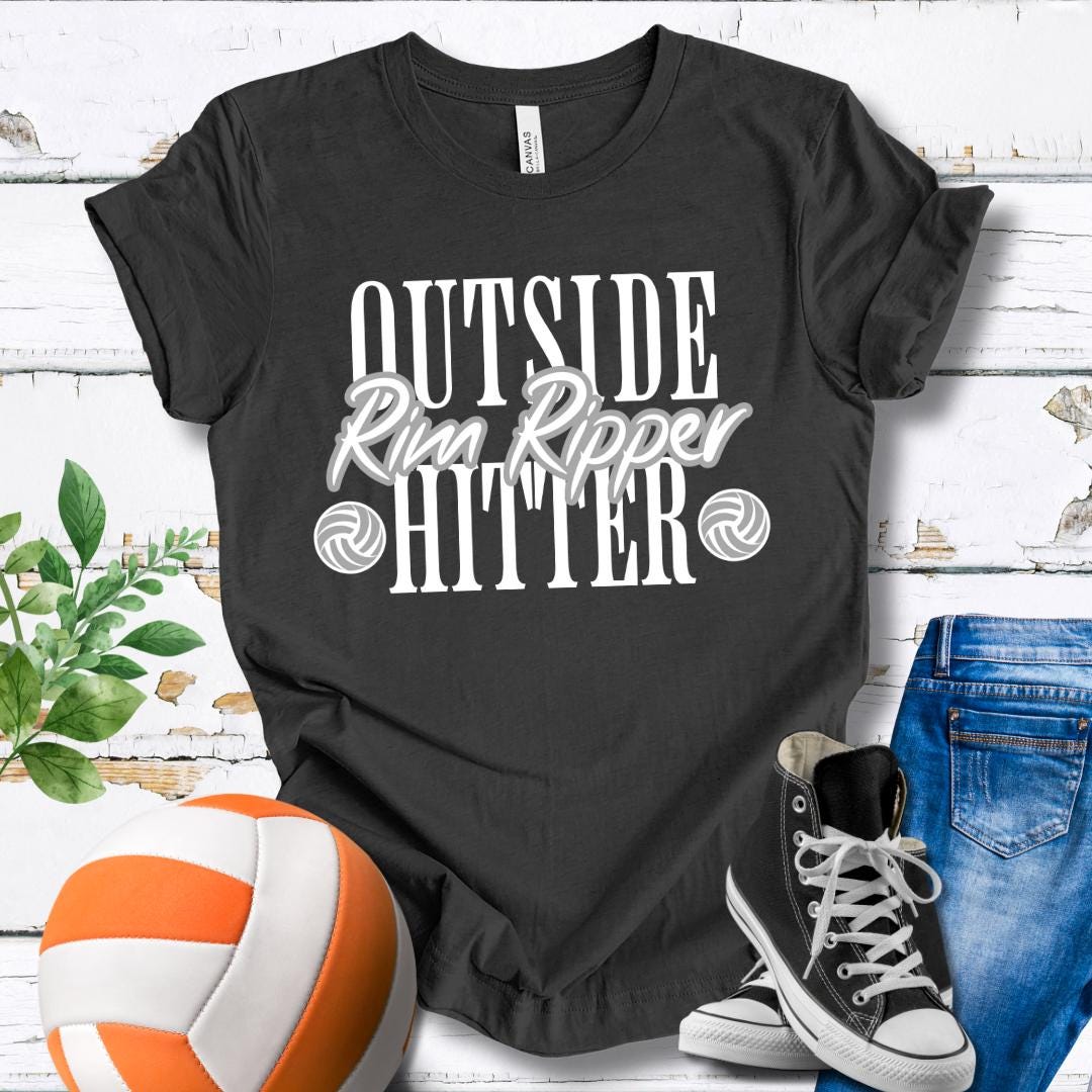 Rim Ripper Volleyball Shirt: Outside Hitter Tee - Volleyball Apparel - Etsy