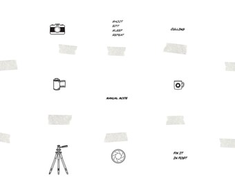 Pacchetto di adesivi SVG divertenti per fotografi: macchina fotografica, obiettivo, citazioni (download immediato)