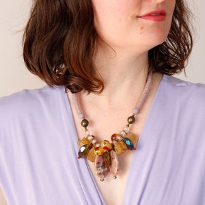 Cluster necklace in rosé image 6