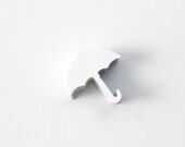 White Umbrella Die Cuts - Spring Table Decor - Umbrella Confetti - Baby Shower - Rain Umbrella