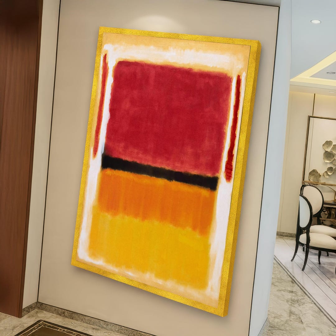 Abstract Color Block Canvas Wall Art, Modern Rothko Style Decor, Bold ...