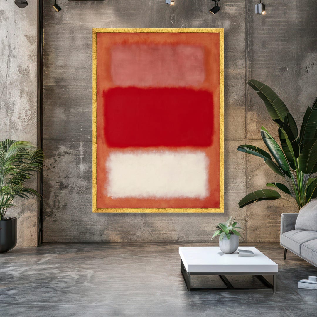 Colorblock Mark Rothko Abstract Color Block Canvas, Mark Rothko Wall Art, Modern Minimalist ...