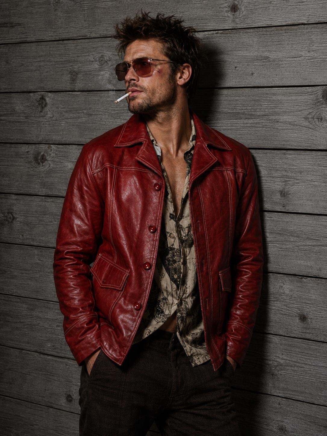 ジャケット・アウター   Red Label Leather Jacket Red leather jacket men - Etsy 日本