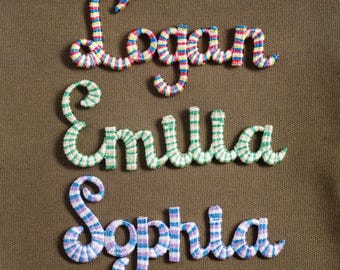 Custom Name Iron on Patch | Personalized Embroidered Name 3D Patches for Backpacks Hats Jackets