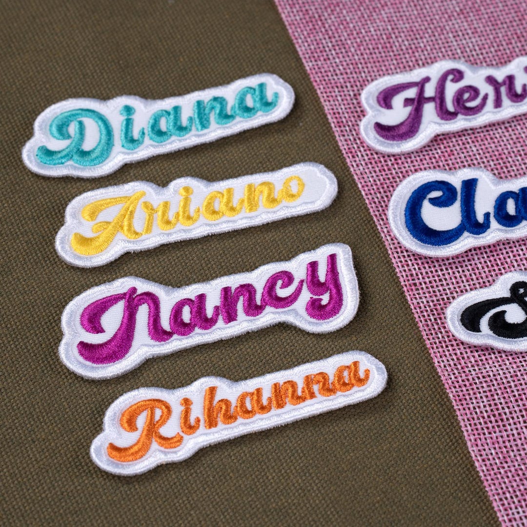 Custom Embroidered Name Patch: Sew/iron On/hook & Loop Patches for ...