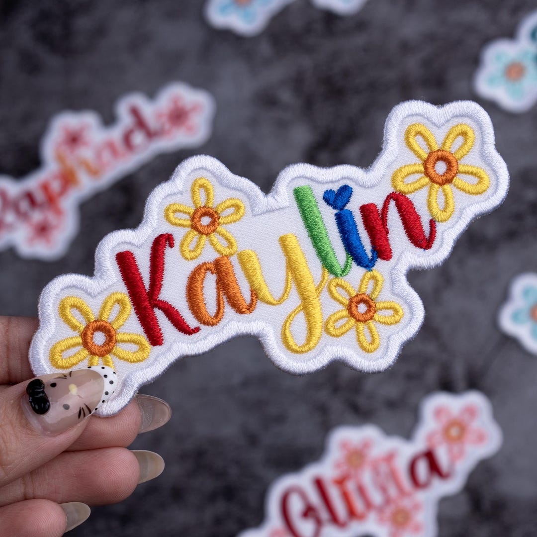 Custom Embroidered Daisy Name Patch: Iron-on or Sew-on - Etsy