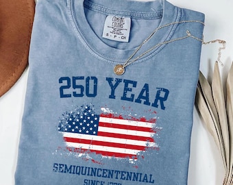 Retro 250th Anniversary USA Flag Comfort Colors T-Shirt