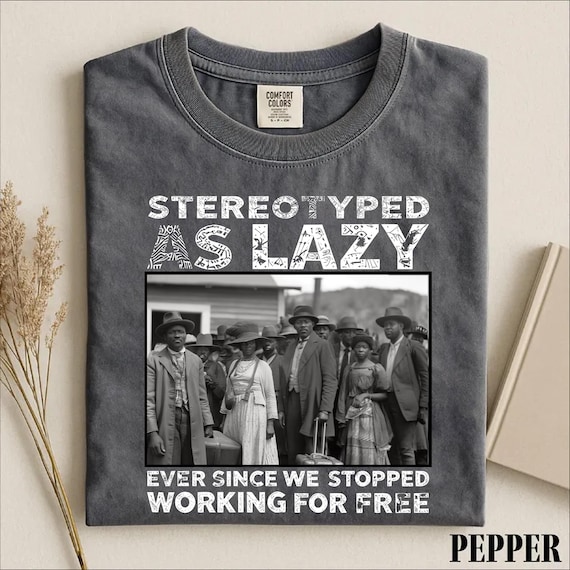 Stereotyped as Lazy Comfort Colors T-Shirt, Black History Month Tee, African American Tee, Black Lives Matter Shirt