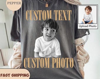Camiseta vintage personalizada con foto y nombre, camiseta con foto personalizada, camiseta con foto personalizada, camiseta personalizada, camiseta con foto familiar, camiseta con tu foto