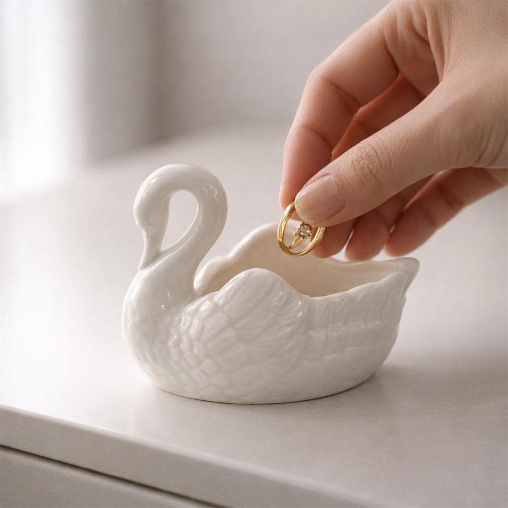 陶器の白鳥の花瓶 - Etsy 日本